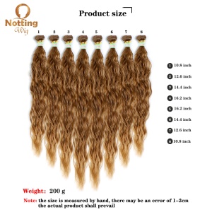 Mèches de cheveux synthétiques 16 pouces  blond résistant à la chaleur
