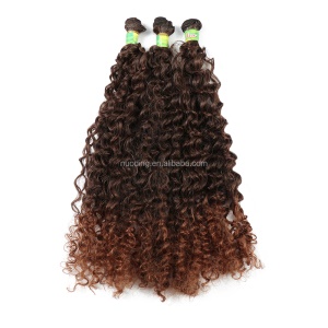 Mèches de 16 pouces aux cheveux ondulés en fibre synthétique