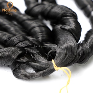 Extensions de cheveux en fibre chimique perruque tressée bouclée