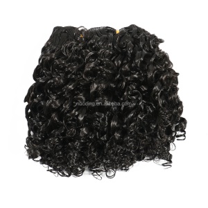 Extension de cheveux synthétique court Deep Wave 10 pouces