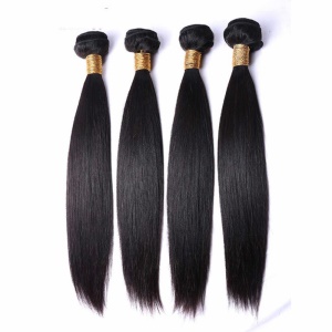 Extension de cheveux en fibres de haute température Cheveux noirs longs lisses et souples
