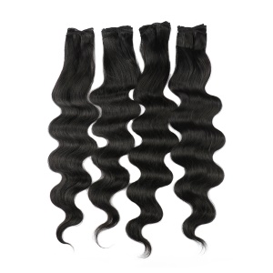 Mèche de 20 pouces aux cheveux ondulée en fibre synthétique