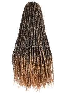 Mèche de 18 pouces aux cheveux torsadé en fibre synthétique basse température