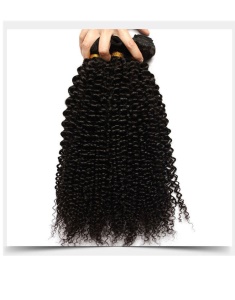 Mèches de 16 pouces aux cheveux bouclées noir en fibre synthétique