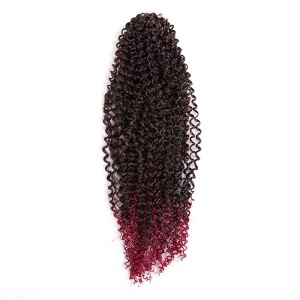 Perruque de cheveux synthétique 18 pouces bouclés sans dentelle