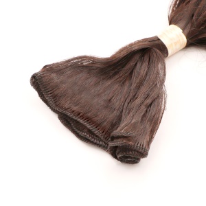 Extension de cheveux en fibre synthétique lot de 9pcs cheveux marron bouclés avec multi-tailles