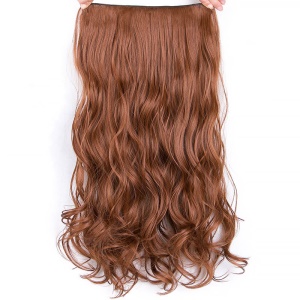 Extension de cheveux synthétique en fibre cheveux épais ondulé à clip