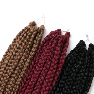 Tresses pour homme et femme de 14 pouces en fibre synthétique