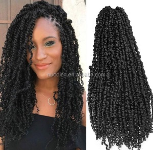 Mèche de 18 pouces aux cheveux torsadé en fibre synthétique basse température