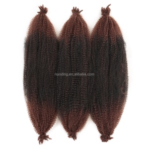 Mèches de 24 pouces en fibre synthétiques aux cheveux bouclé et duveteux