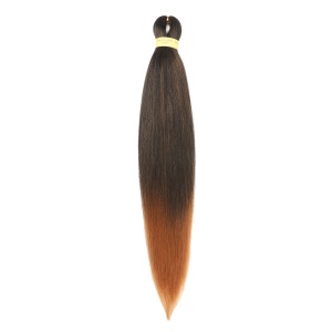 Extension de cheveux en fibre synthétique noir-marron raide doux pour tressage 26 pouces
