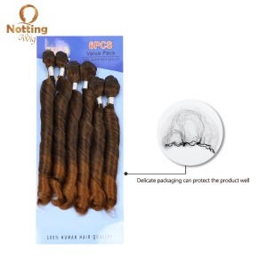 Set de mèches de cheveux  synthétiques  ondulés de 16 pouces