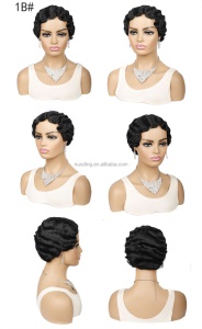 Bonnet de perruque en fibre synthétique cheveux bouclés 4 pouces
