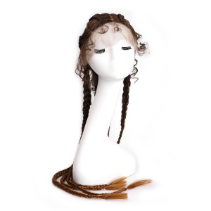 Perruque synthétique aux cheveux tressée