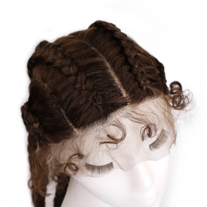 Perruque synthétique aux cheveux tressée