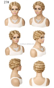 Bonnet de perruque en fibre synthétique cheveux bouclés 4 pouces