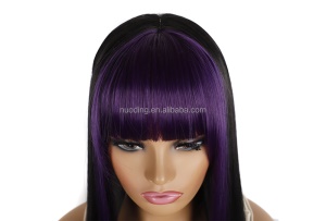 Perruque  synthétique 26 pouces sans closure longs cheveux lisses  résistants à la chaleur
