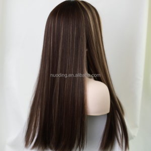 Cap de perruque cheveux long en fibre sythétique avec lace frontale