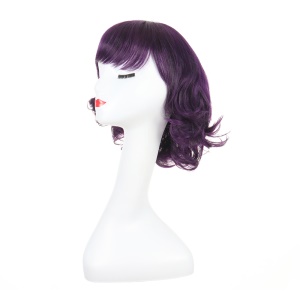 Perruque synthétique sans dentelle  cheveux bouclés