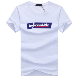 T-shirt homme en  coton à col rond et manches courtes