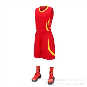 Ensemble de vêtements de basket-ball pour hommes (T-shirt sans manches + shorts de sport) Tissu à séchage rapide