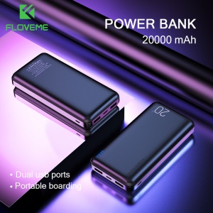 Floveme Alimentation mobile grande capacité noir type universel