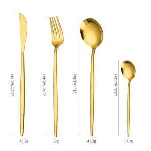 Couverts de table de 24 pièces en acier inoxydable bob polissage