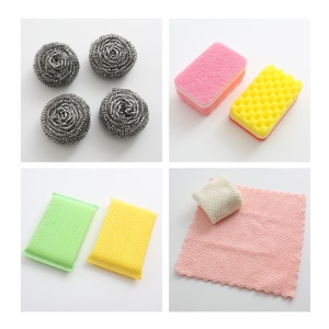 Wenbo chiffon nettoyant éponge à vaisselle métallique Ensemble de 11 pièces