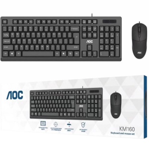 Pack clavier et souris filaire à port USB AOC finition noire