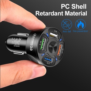 chargeur téléphone rapide QC3.0 pour voiture avec 4 ports USB