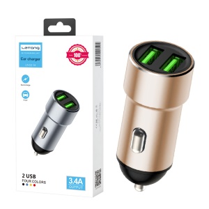 LETANG LT-CC-14 Mini Chargeur Voiture 3.4A double interface USB