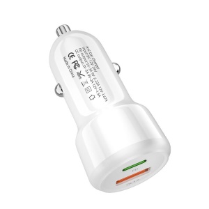 ZJ-C03 Chargeur rapide pour voiture QC3.0 + PD 20W double port USB