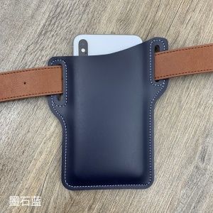 Pochette pour téléphone portable en cuir imperméable avec ceinture à porter