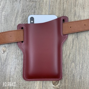 Pochette pour téléphone portable en cuir imperméable avec ceinture à porter