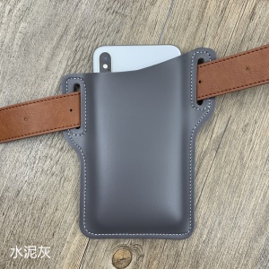 Pochette pour téléphone portable en cuir imperméable avec ceinture à porter