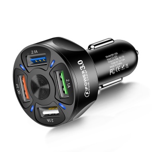 chargeur téléphone rapide QC3.0 pour voiture avec 4 ports USB