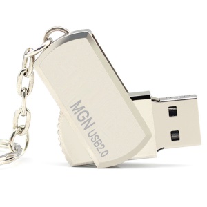 Clé USB métallique rotatif style porte-clé