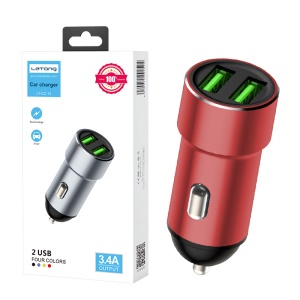 LETANG LT-CC-14 Mini Chargeur Voiture 3.4A double interface USB