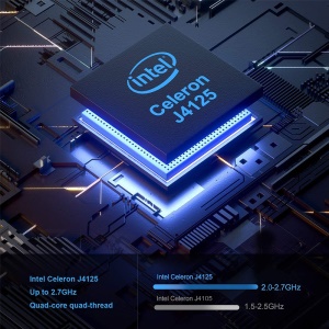 Intel Celeron J4125  petite unité centrale pour mini ordinateur Quad-Core triple affichage double disque dur