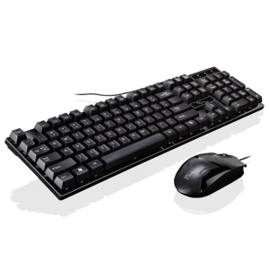 Zhuiguangbao pack clavier et souris  filaires à port USB noir