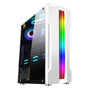 WANJIA PC Gamer Unité centrale de l'ordinateur de bureau ATX USB3.0 HDD*2 SSD*2