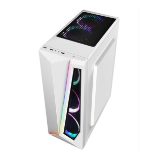 EVESKY Unité centrale gamer pour ordinateur de bureau ATX lumière RGB