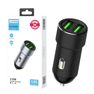 LETANG LT-CC-14 Mini Chargeur Voiture 3.4A double interface USB