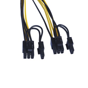 YUFAN Câble d'alimentation PCI 6pin femelle vers double 6 + 2pin un sur deux