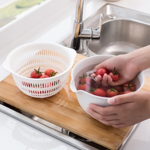 Panier à égouttement   en plastique 2 en 1