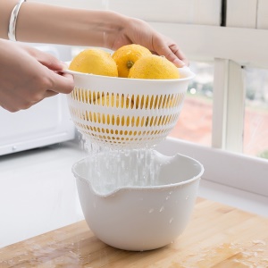 Panier à égouttement   en plastique 2 en 1