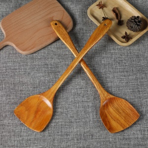 Spatule  antiadhésive en bambou et bois  39cm