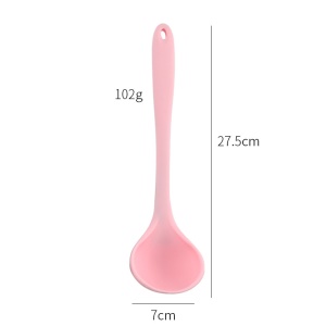 Cuillère à soupe à long manche en silicone épais