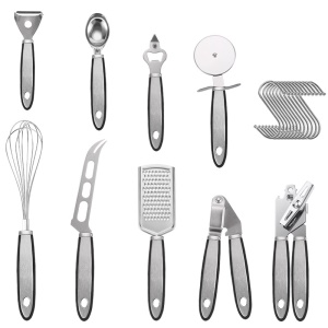 Ensemble de 9 pièces d'ustensiles de cuisine en acier inoxydable
