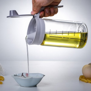 Bouteille à huile en verre graduée  de grande capacité